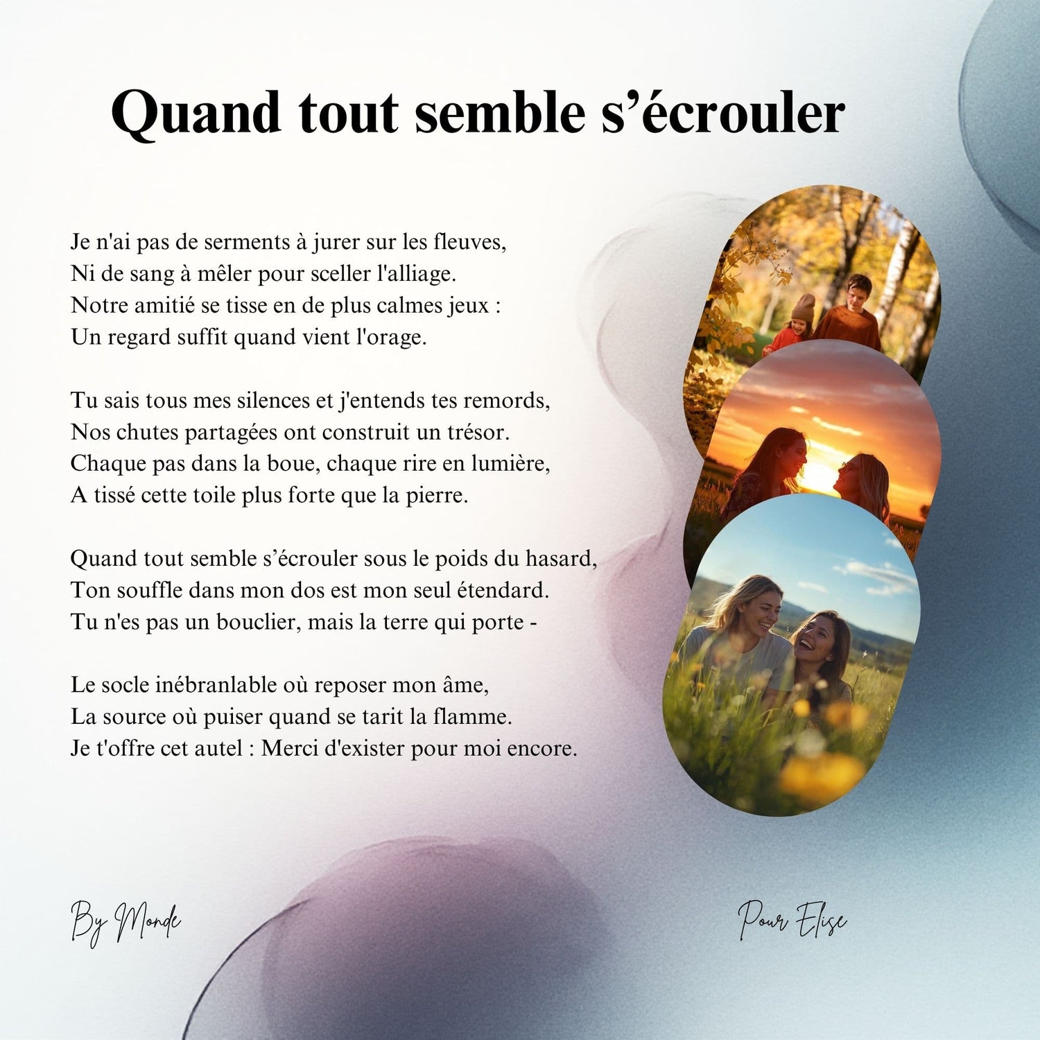 Quand tout semble s'écrouler