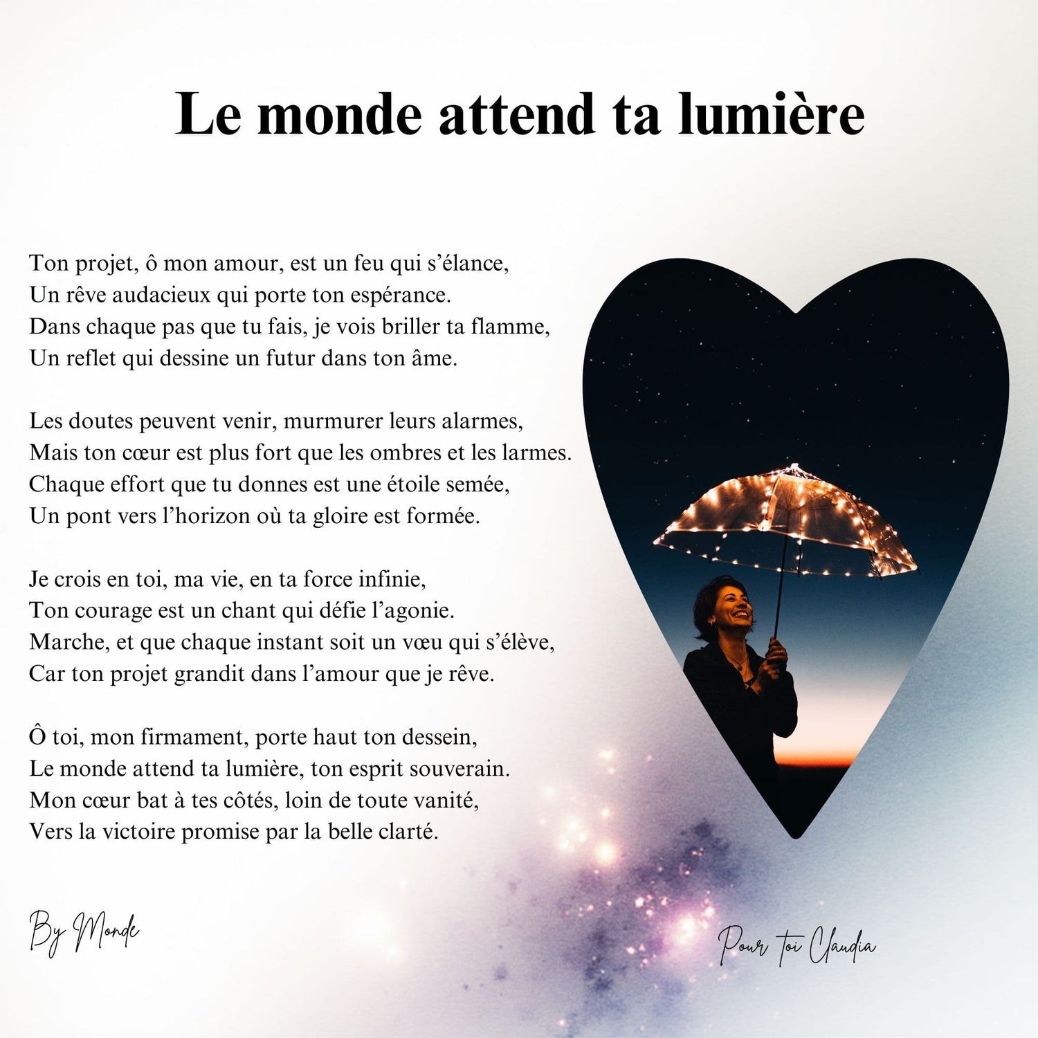 Le monde attend ta lumière