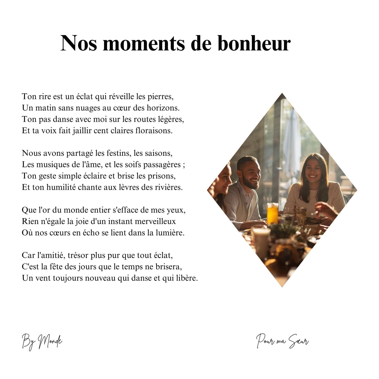 Nos moments de bonheur