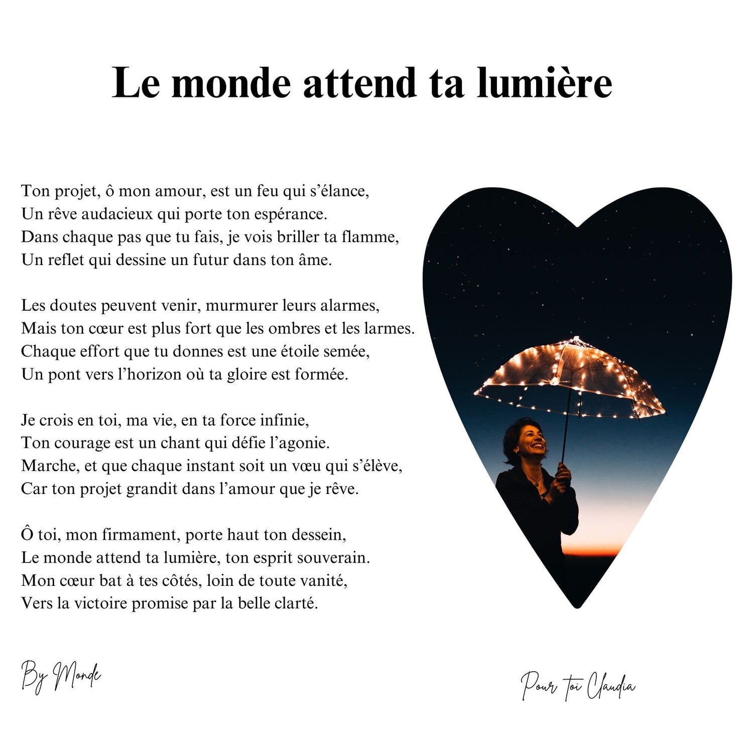 Le monde attend ta lumière