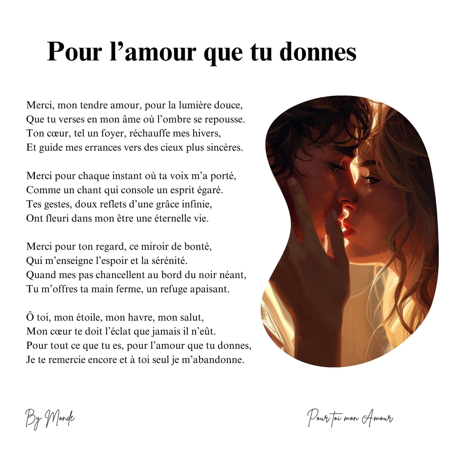 Pour l'amour que tu donnes