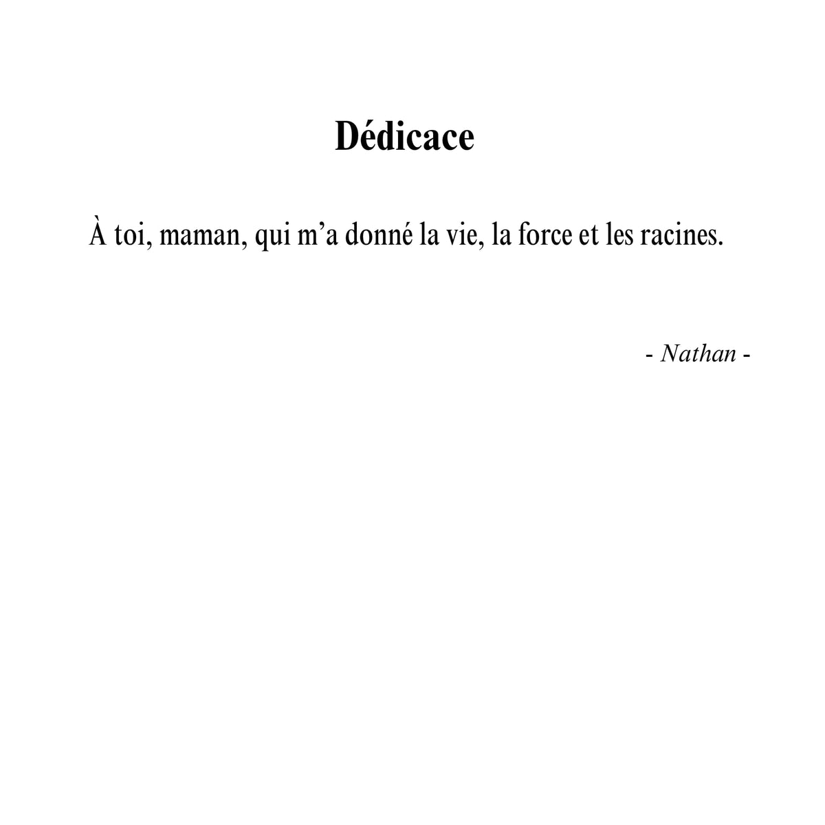 Recueil pour une personne