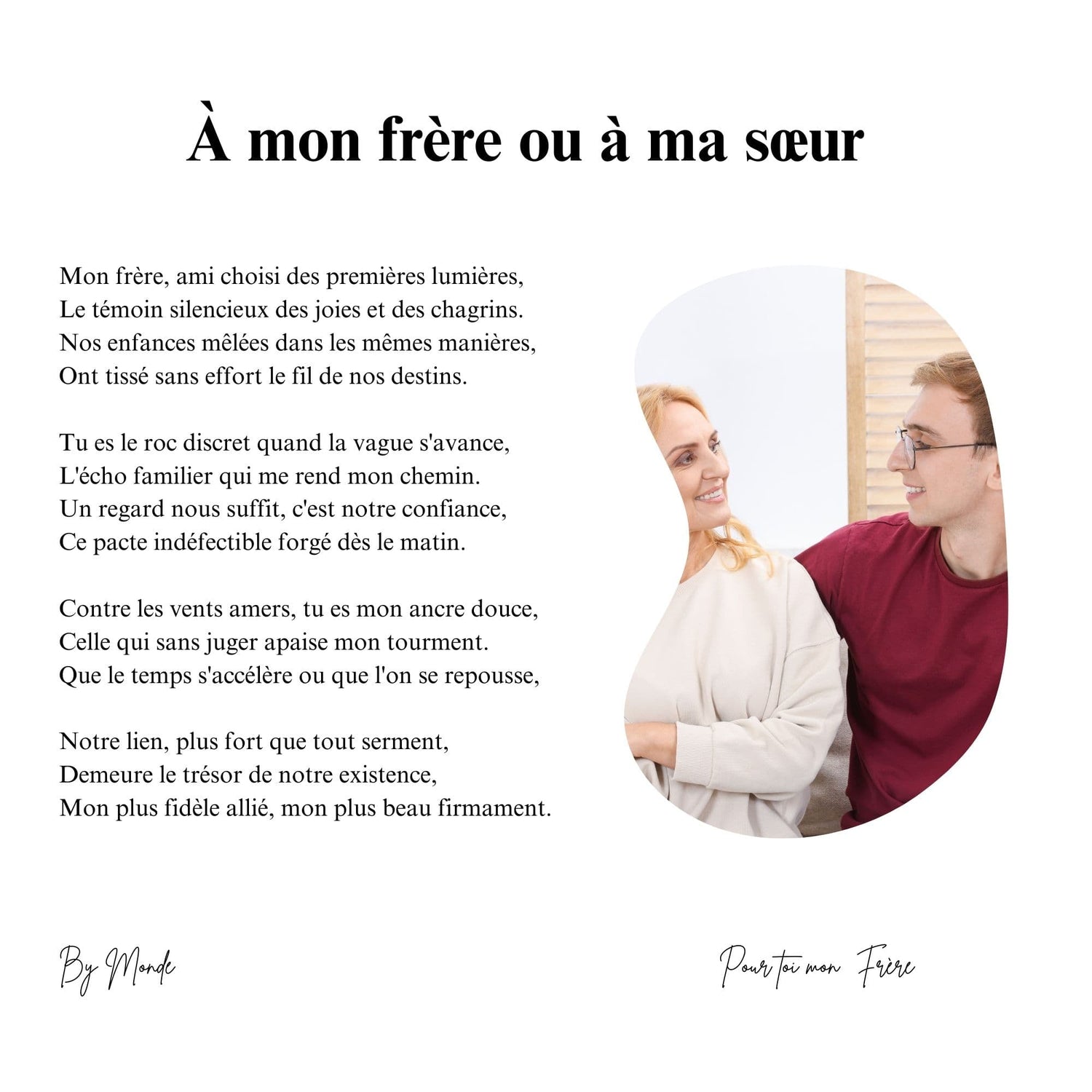 A mon frère ou ma sœur