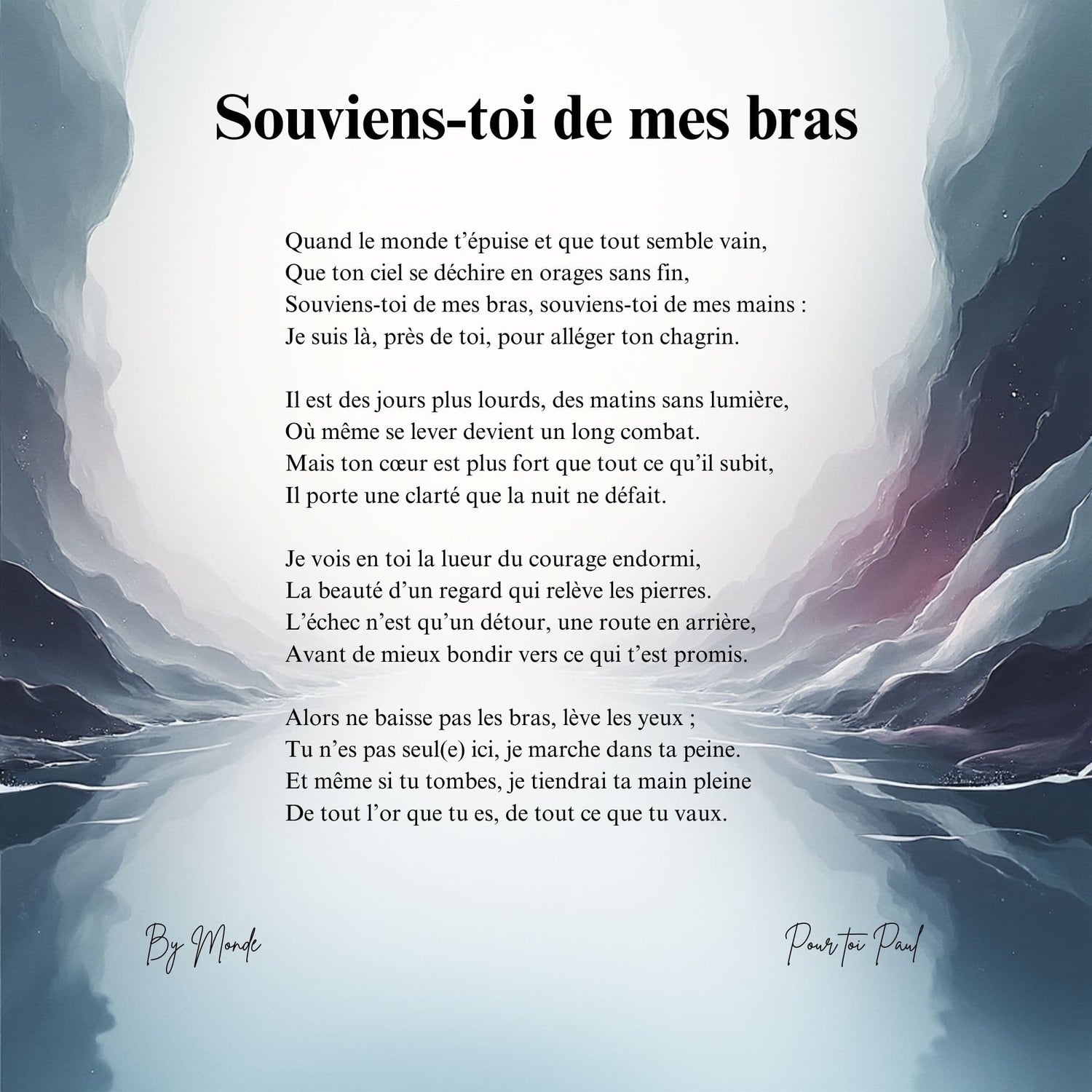 Souviens toi de mes bras