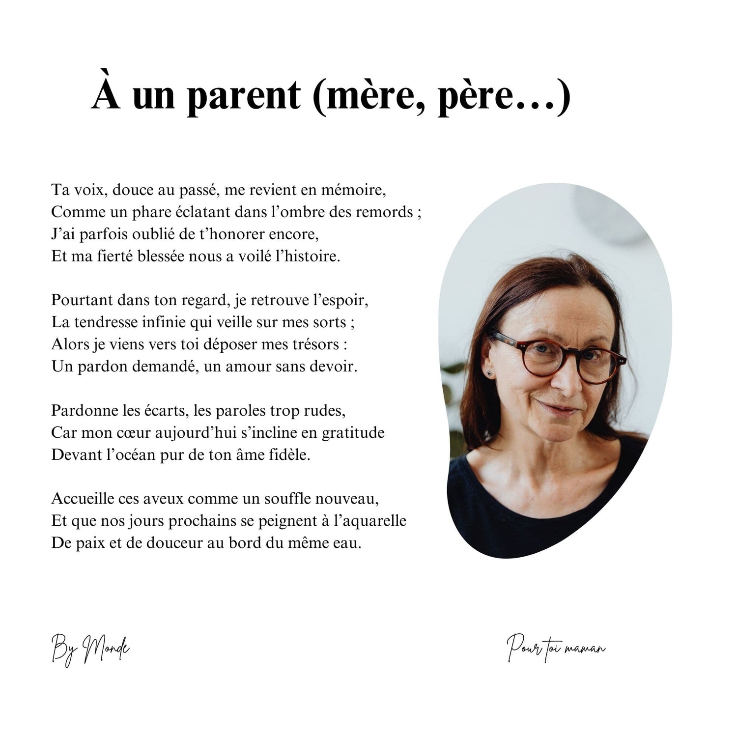 A un parent (père, mère...etc)