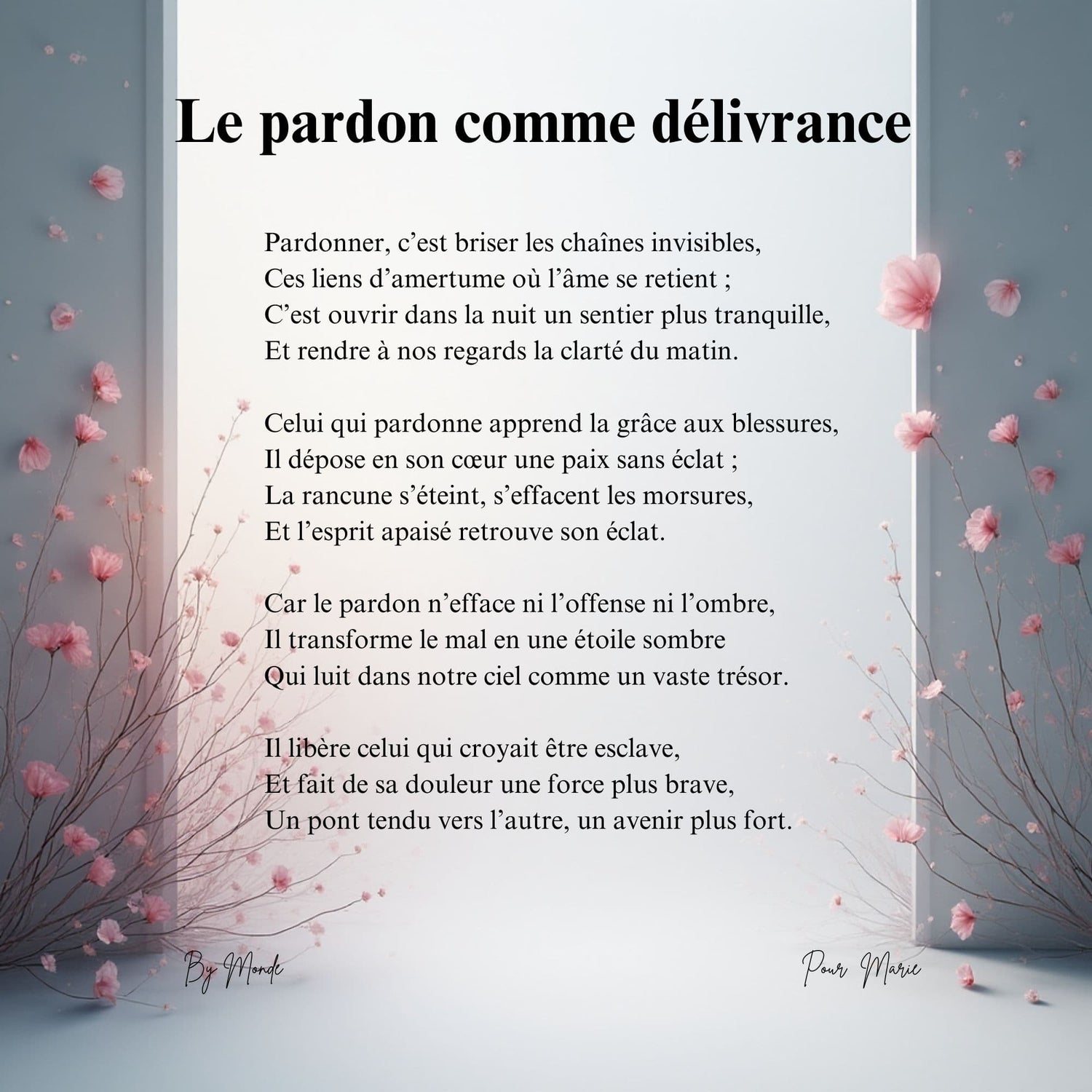 Le pardon comme délivrance