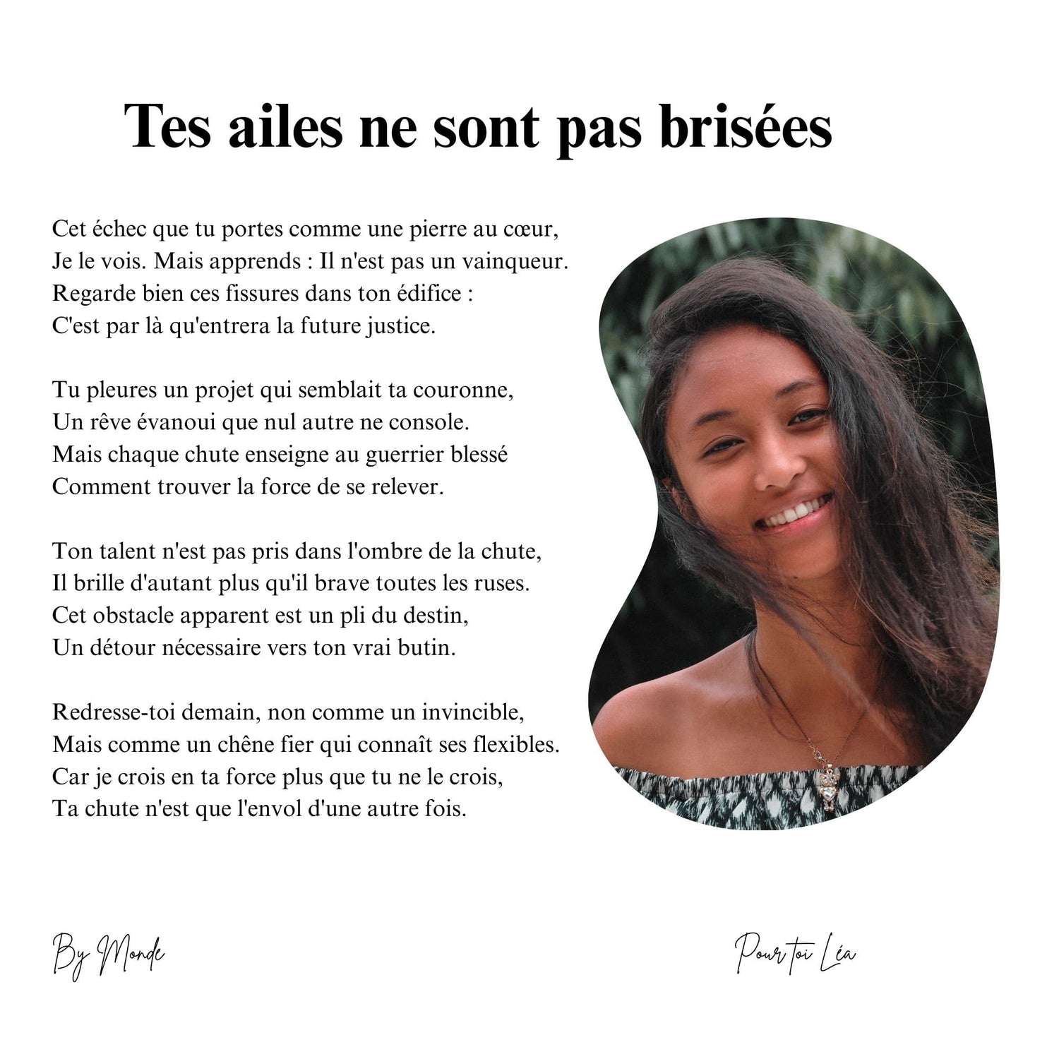 Tes ailes ne sont pas brisées