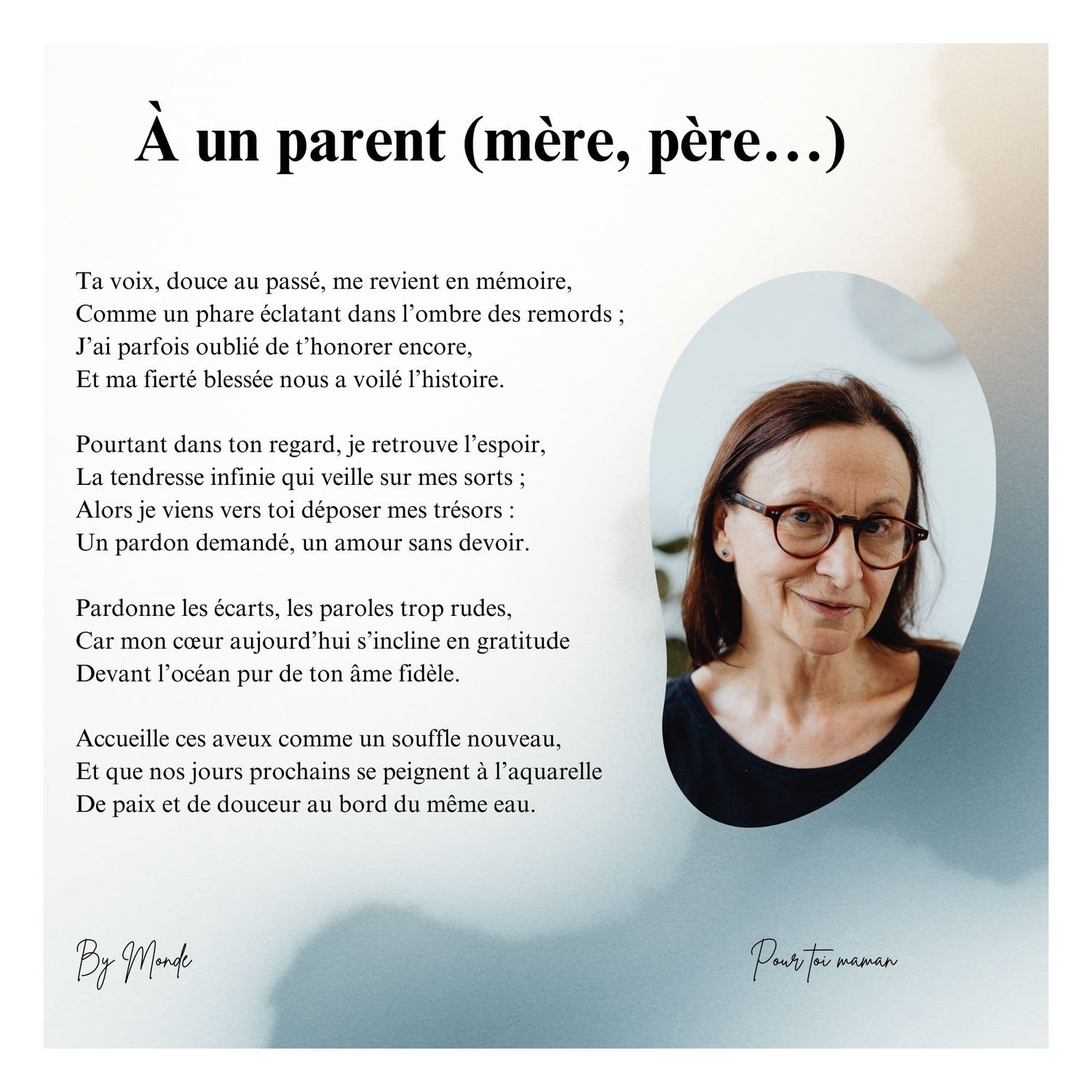 A un parent (père, mère...etc)